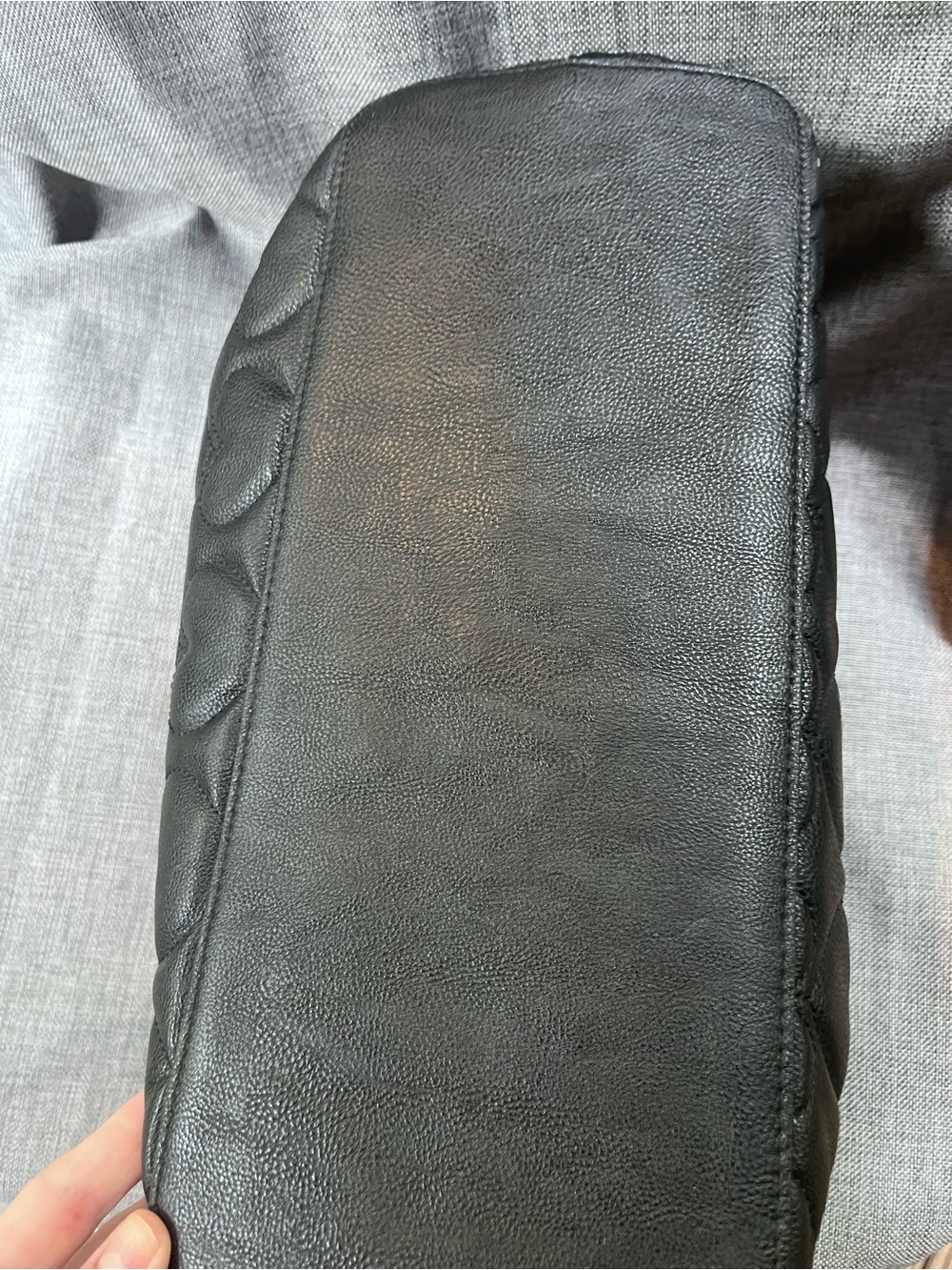 Black Betsy Johnson Quilted Heart Satchel with Bow Accent - Picture 3 of 7